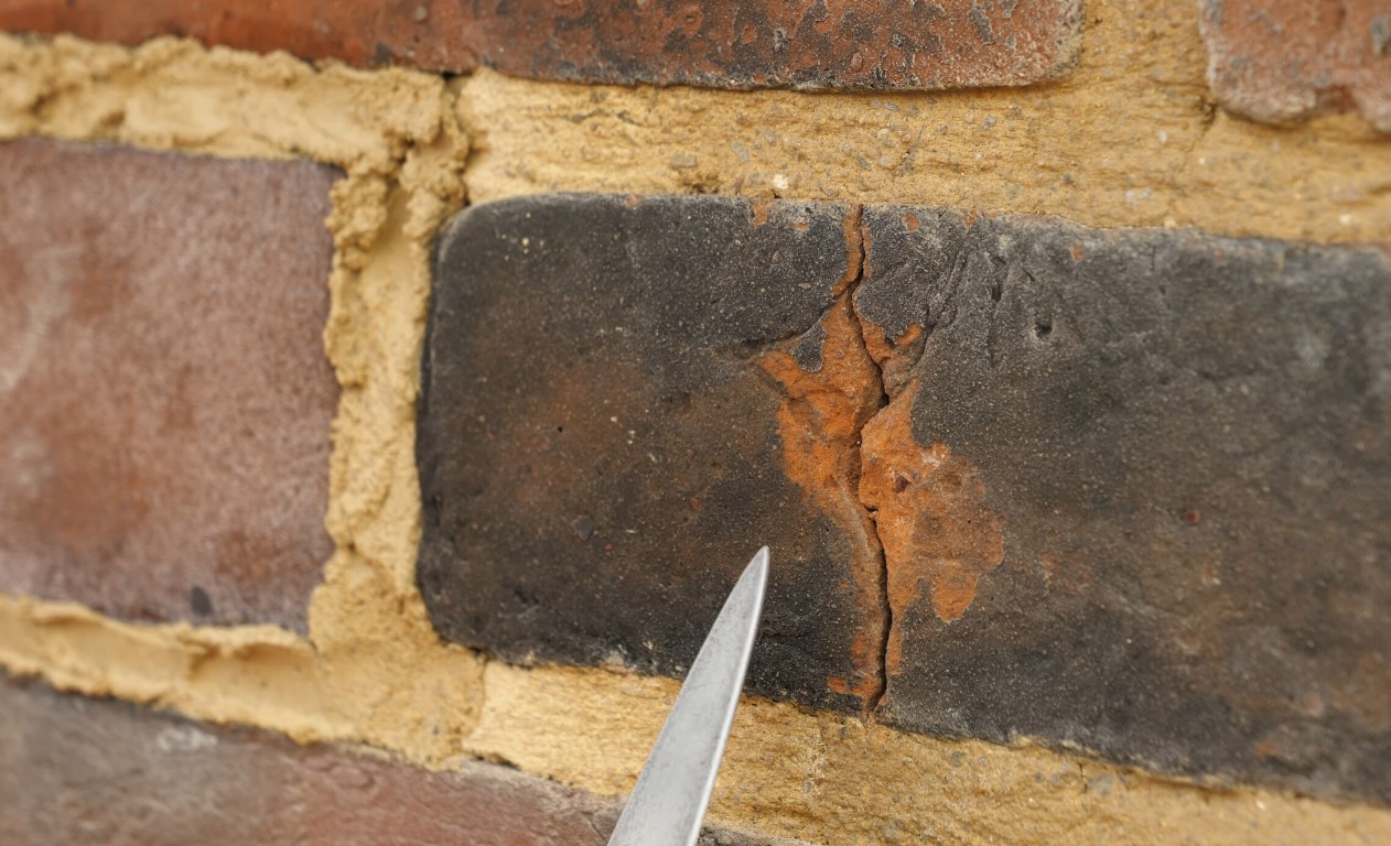 Chimney repair services showing damaged brick and mortar requiring professional masonry work in Springfield, MO